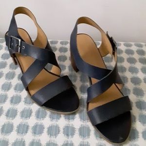Franco Sarto stacked heal sandles